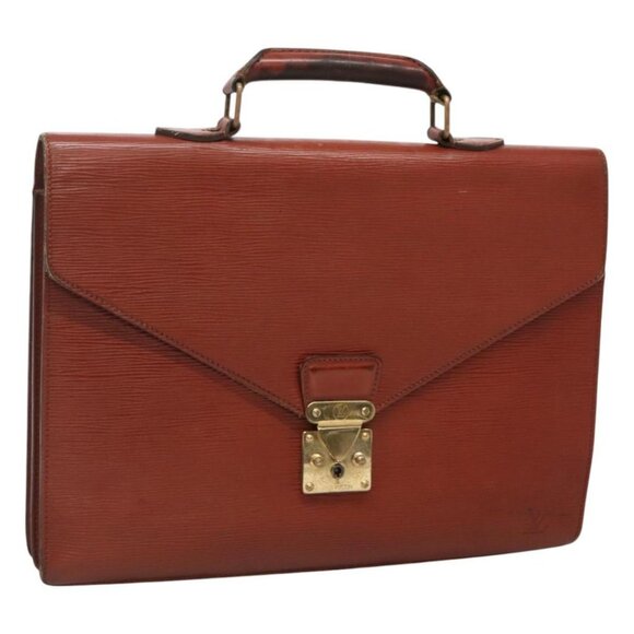 LOUIS VUITTON Epi Serviette Conseiller Briefcase Brown M54423 LV Auth 118307 - Picture 1 of 16